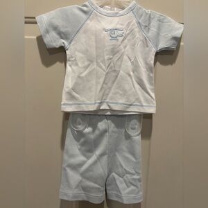 Kissy Kissy Whirly bird shorts set 0-3m